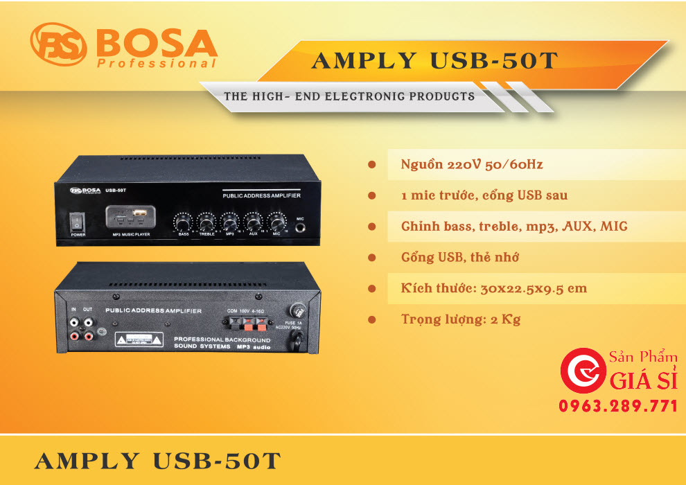Amply Mixer Bosa 50T 