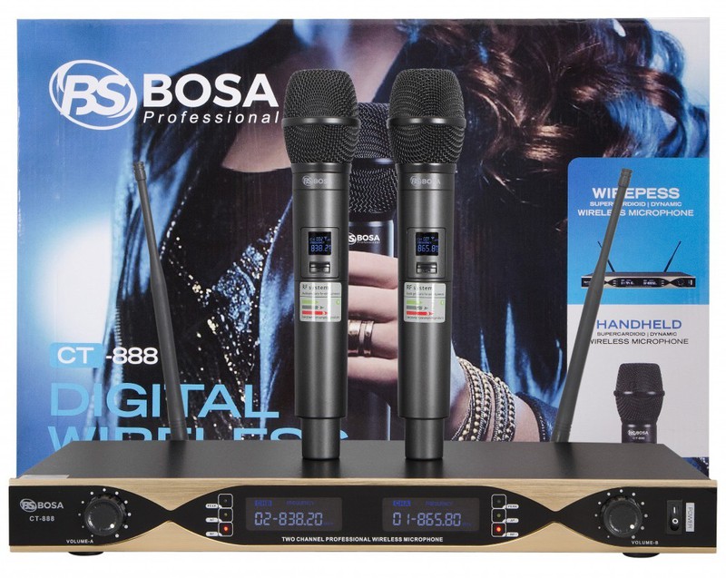 Micro Karaoke không dây BOSA CT 888 - Tặng kèm pin sạc