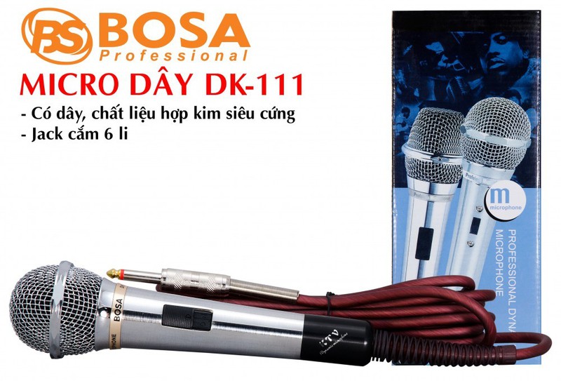 Micro Karaoke Có Dây Bosa DK111