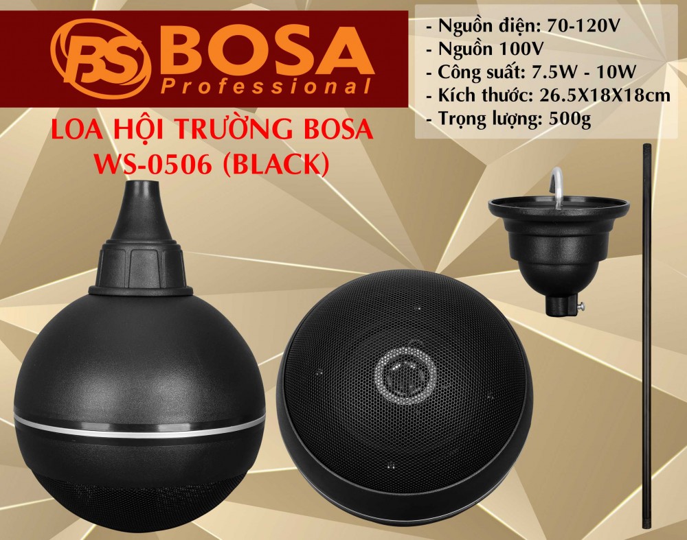 Loa Âm Trần Bosa WS-0506 BLACK