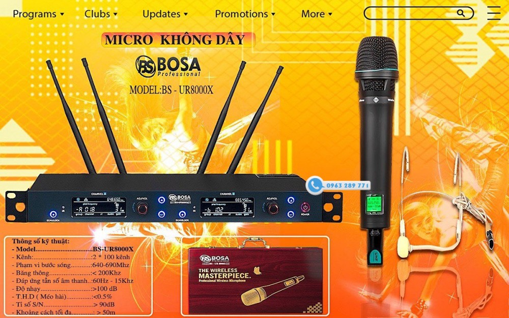 Micro không dây Bosa UR-8000X