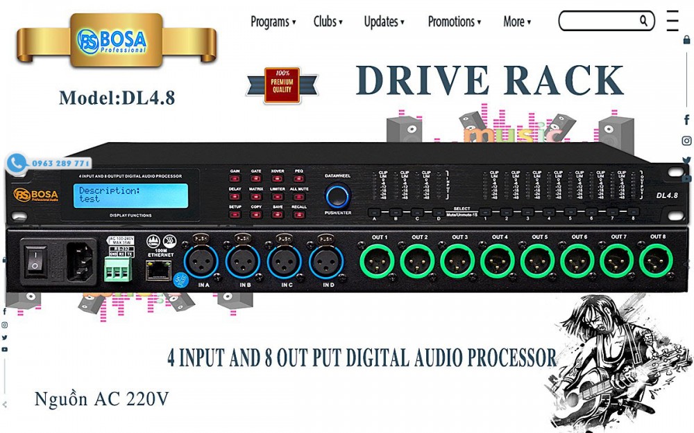 BỘ XỬ LÝ ÂM THANH DRIVERACK BOSA DL4.8