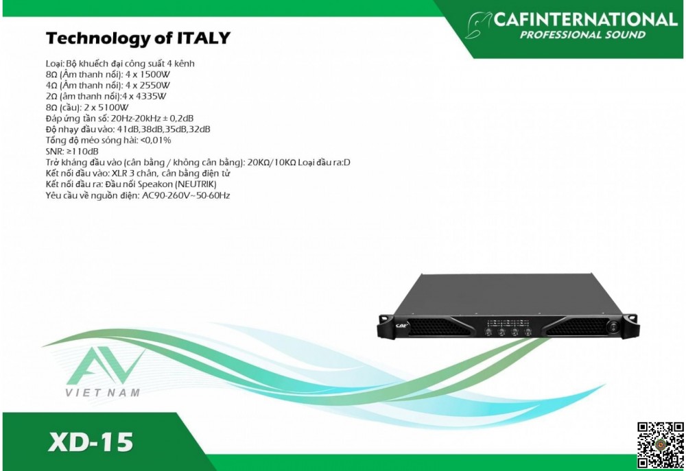 Cục đẩy công suất CAF XD-15