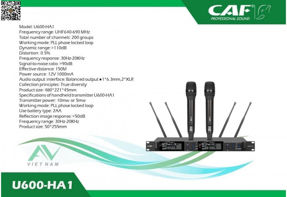 Micro Không Dây CAF U600-HA1