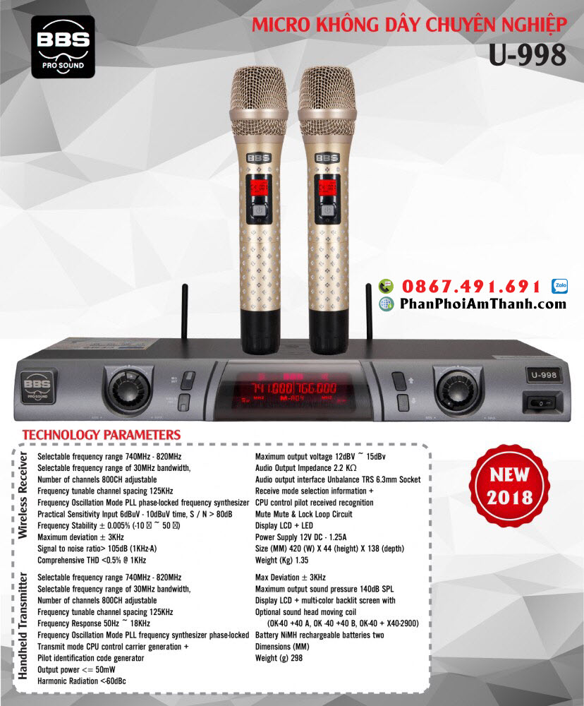 Micro Karaoke BBS U998
