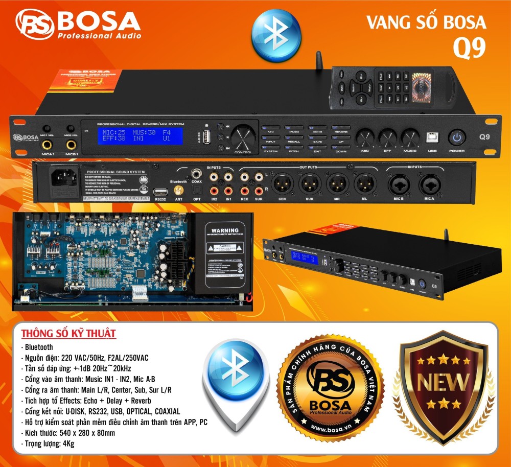 VANG SỐ KARAOKE BOSA Q9 CHÍNH HÃNG