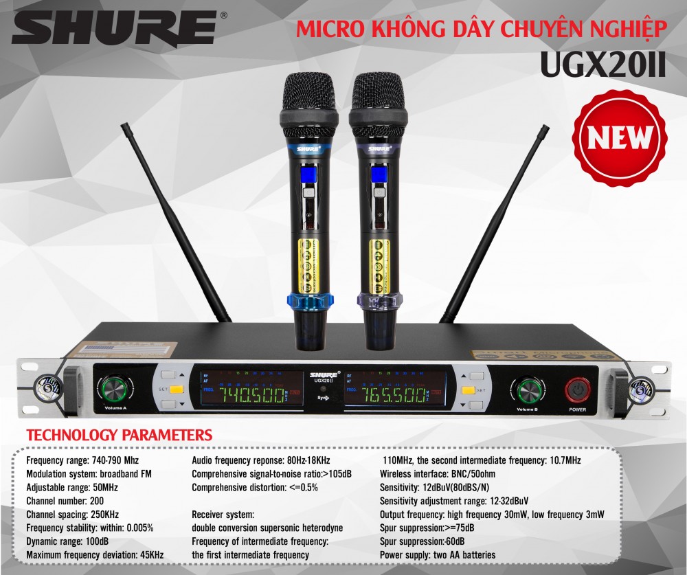 Micro Karaoke Shure UGX20 II