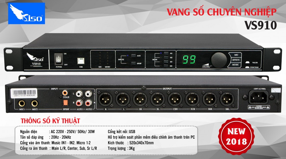 Vang Số SISO VS910 - Chống Hú Cao