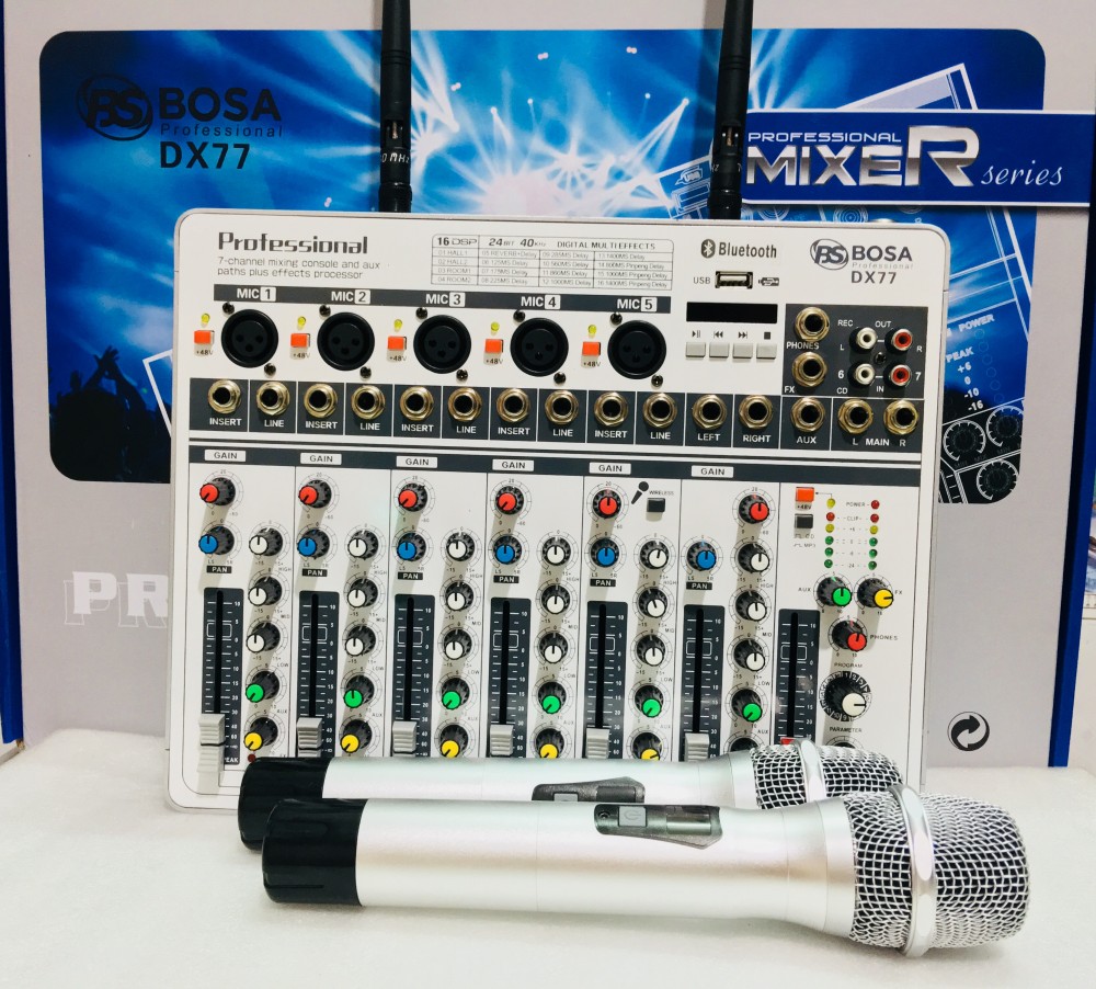 MIXER BOSA DX77 TÍCH HỢP MICRO KHÔNG DÂY