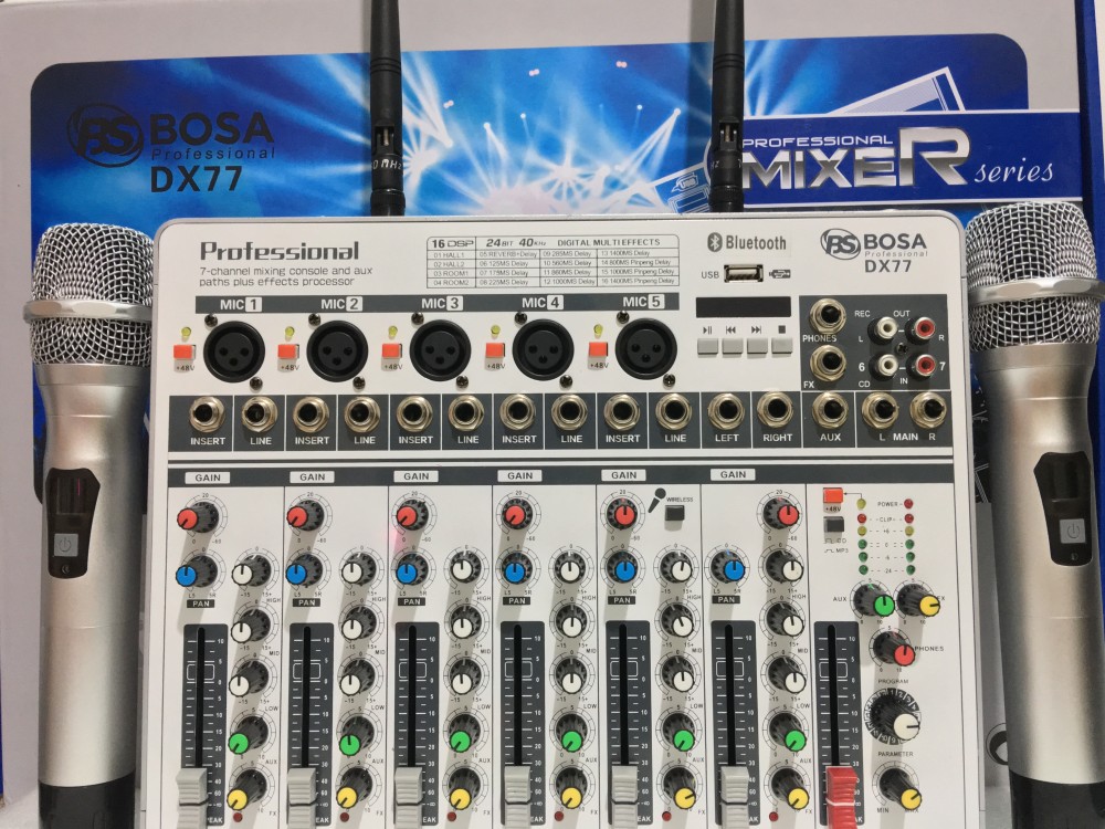 MIXER BOSA DX77 TÍCH HỢP MICRO KHÔNG DÂY