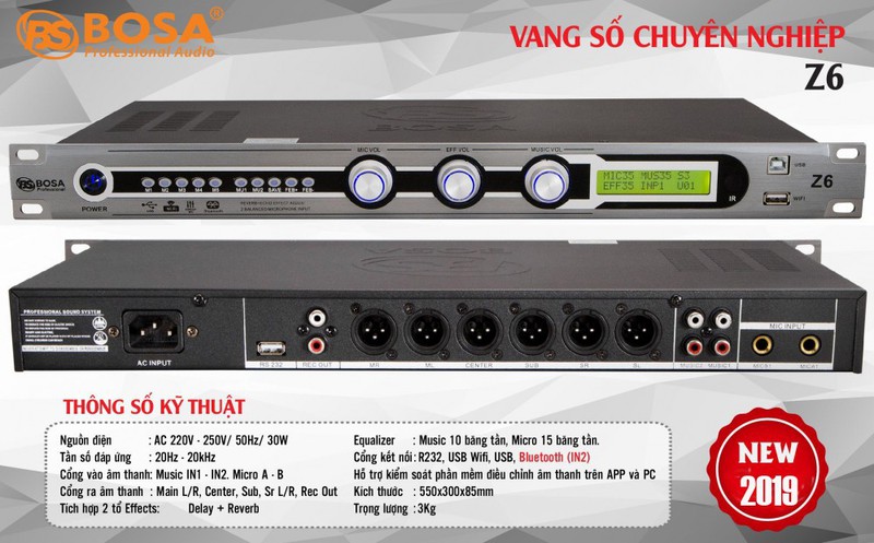 VANG SỐ KARAOKE BOSA Z6 BLUETOOTH