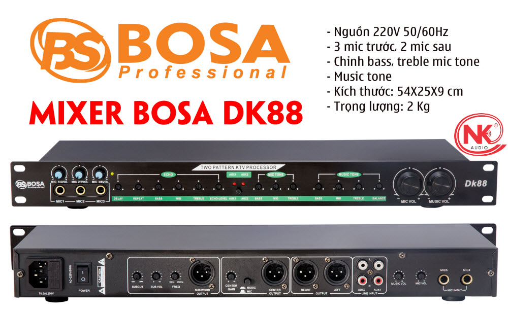 VANG CƠ KARAOKE BOSA DK88