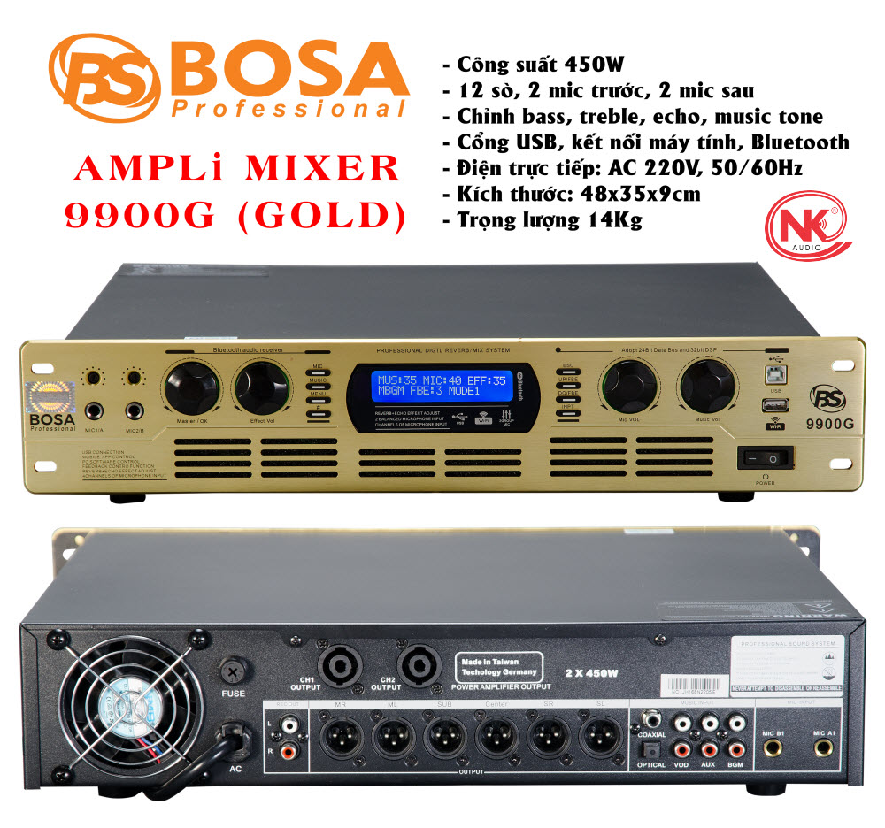 Amply Kèm Mixer BOSA 9900G