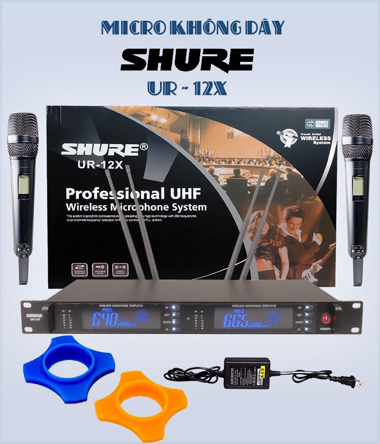 BỘ MICRO KARAOKE KHÔNG DÂY SHURE UR12X