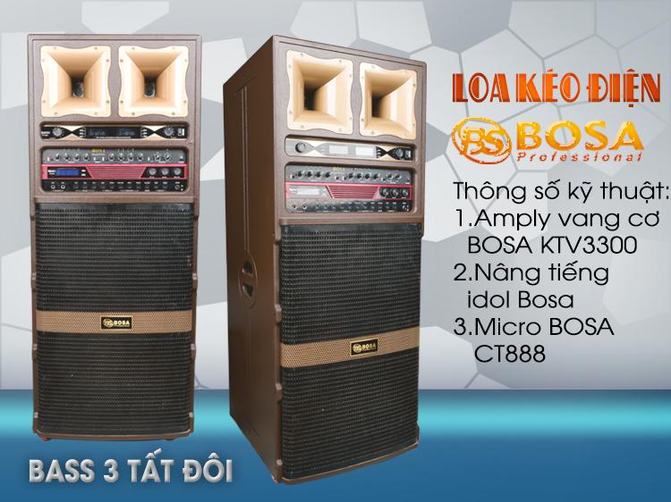 DÀN KARAOKE DI ĐỘNG CÔNG SUẤT LỚN BOSA