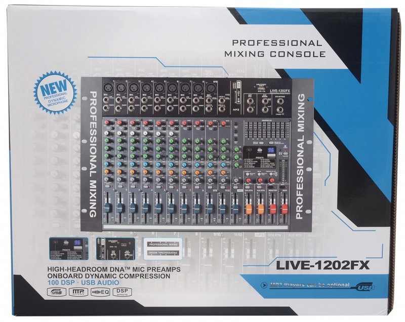 Bàn Mixer Bosa Cao Cấp Live-1202FX - Tặng kèm dây Canon