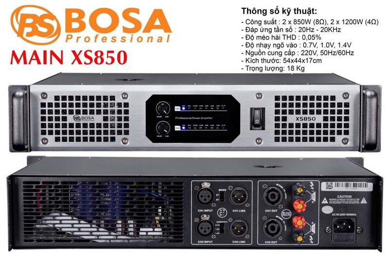 Main Công Suất Bosa XS850 - TẶNG KÈM PIN SẠC