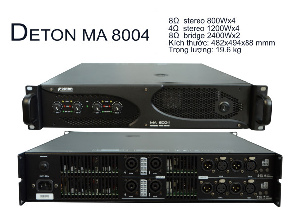 Main Công Suất 4 kênh DETON MA 8004