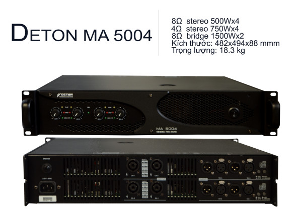 Main Công Suất 4 Kênh DETON MA5004