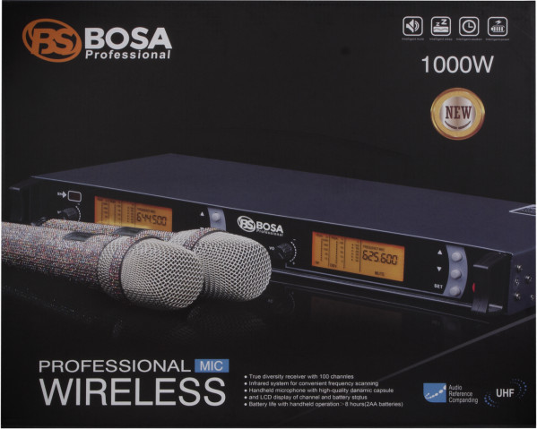 Micro Karaoke không Dây Bosa 1000W 4 Sóng