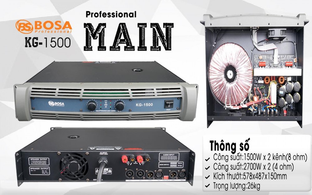 Main Công Suất Bosa KG-1500