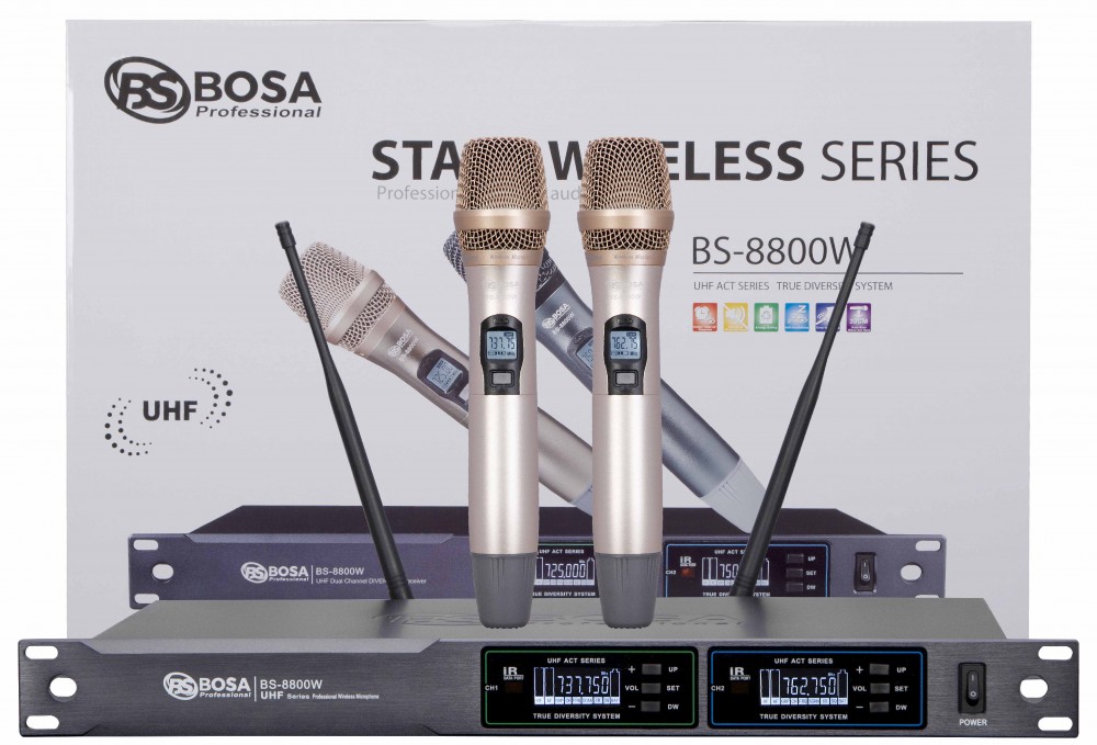 Micro Karaoke Không Dây Bosa BS-8800W VÀNG