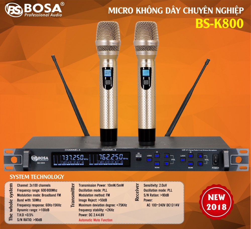 MICRO BOSA BS K800 VÀNG