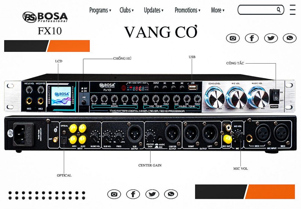 VANG CƠ BOSA FX10