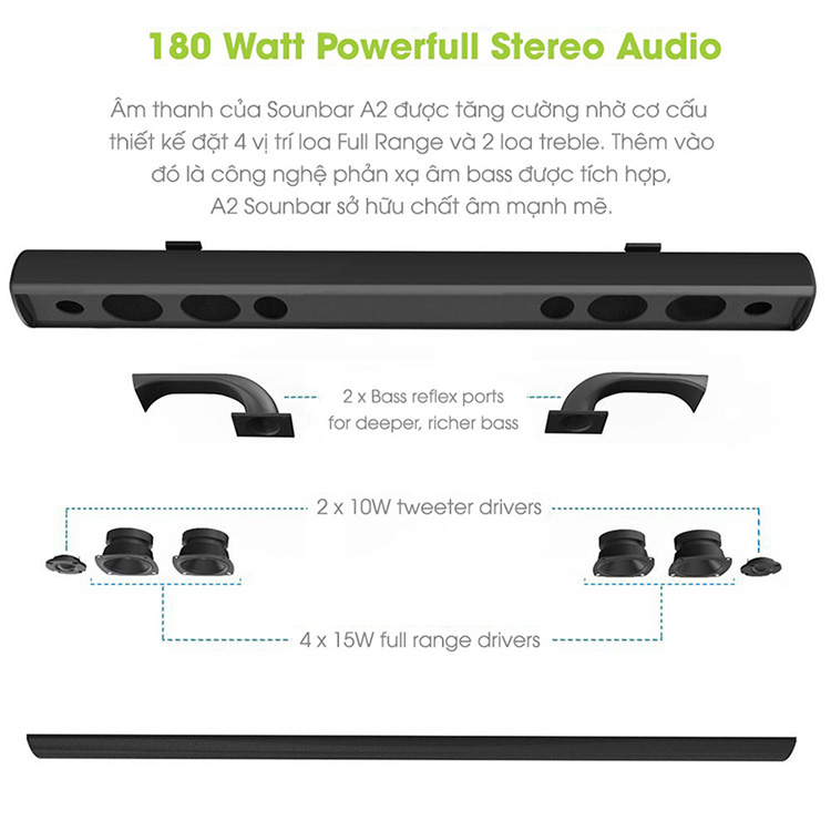 LOA SOUNDBAR KIWI A2 (KÈM SUB)