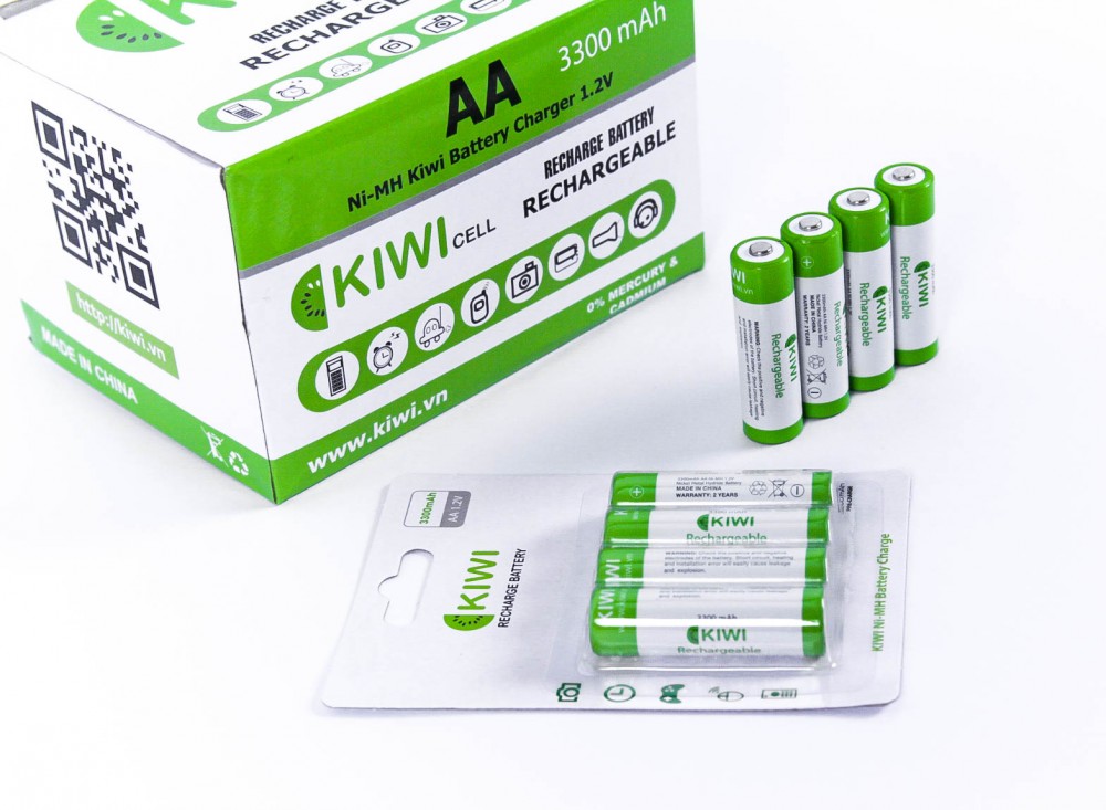 PIN SẠC KIWI AA 3300MAH VỈ 4 VIÊN