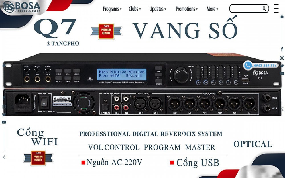 VANG SỐ KARAOKE BOSA Q7 CHÍNH HÃNG