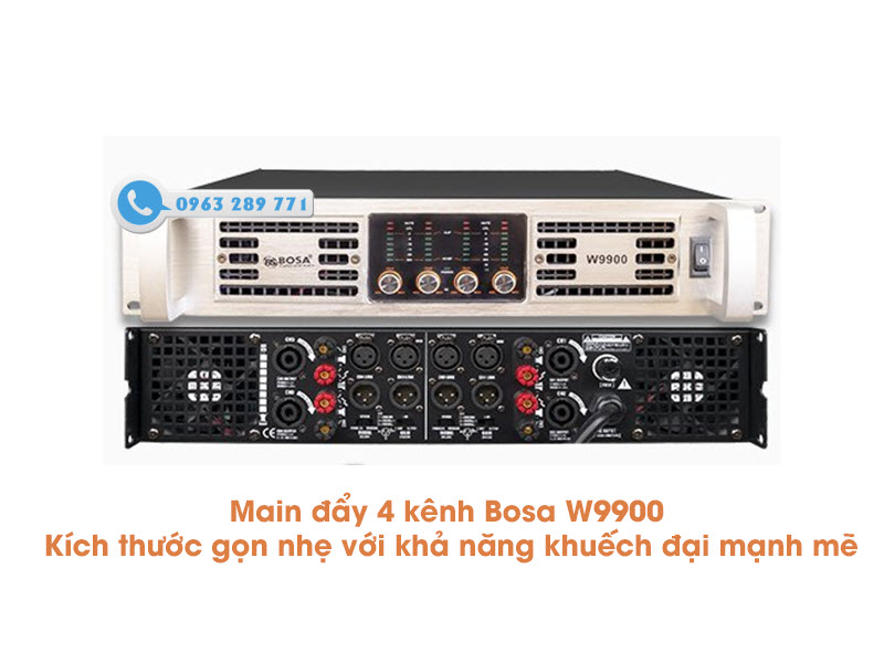 Main đẩy công suất 4 kênh Bosa W9900 