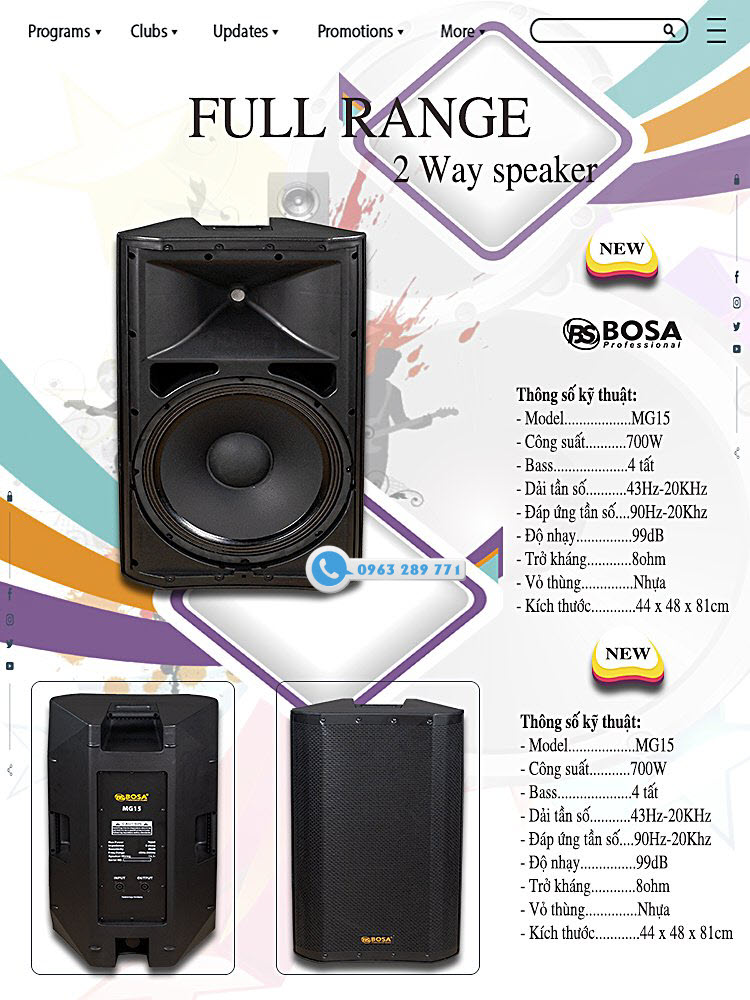 LOA CÔNG SUẤT KARAOKE MG15