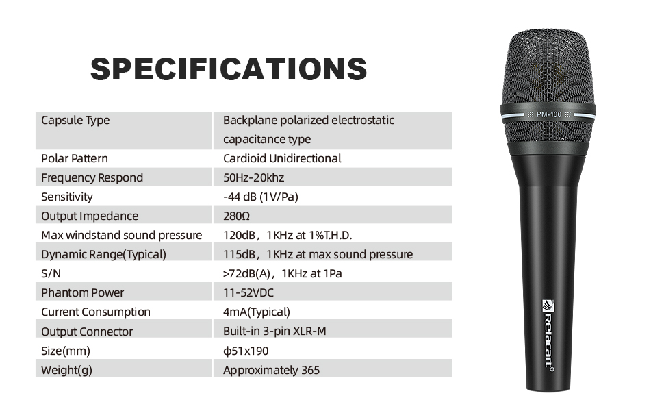 CONDENSER MICRO RELACART PM100