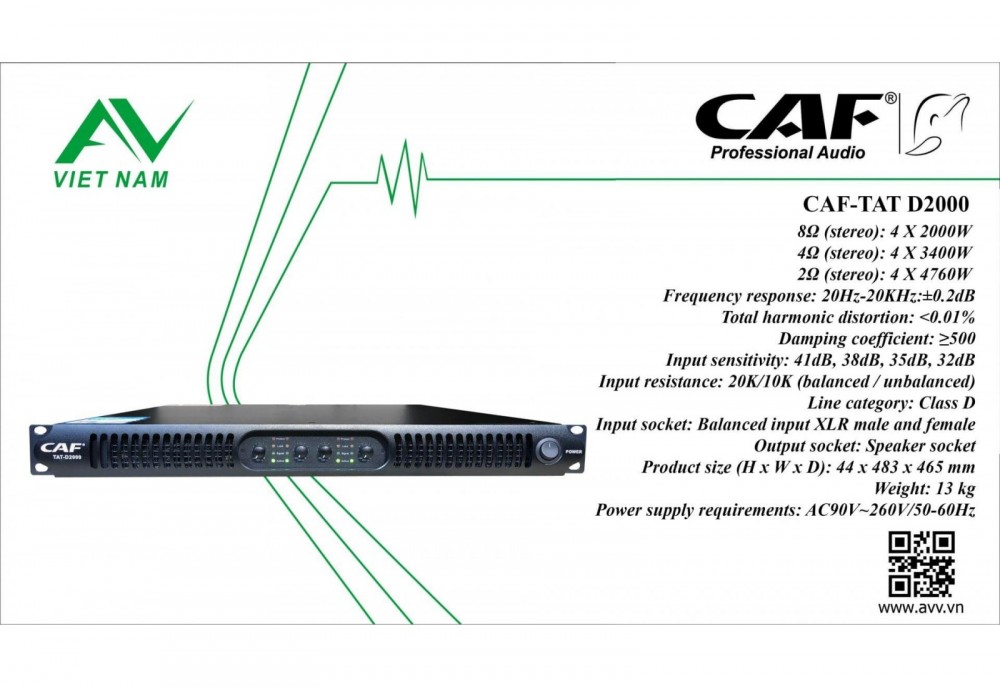 ĐẨY CÔNG SUẤT CAF TAT D2000