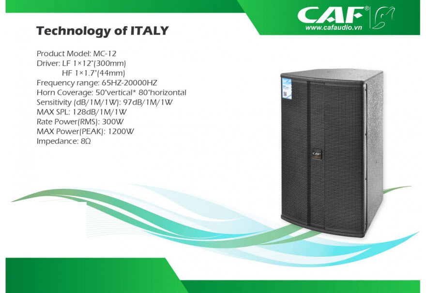 LOA FULL ĐÔI CÔNG SUẤT CAF MC-12