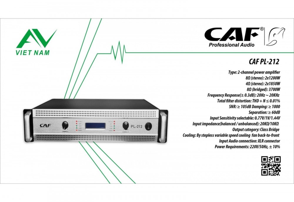 ĐẨY CÔNG SUẤT CAF PL-2.12