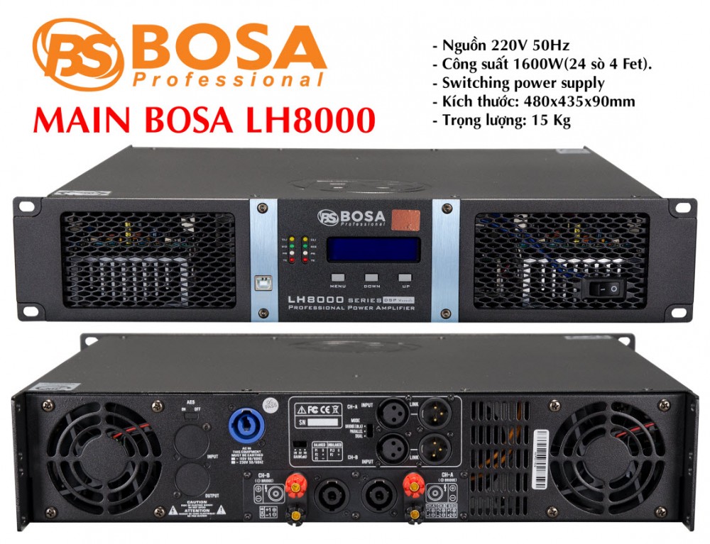 ĐẨY CÔNG SUẤT BOSA LH8000