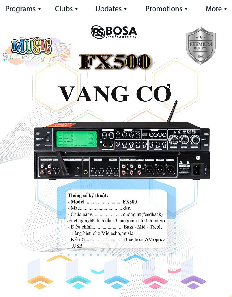 VANG CƠ BOSA FX500 KARAOKE