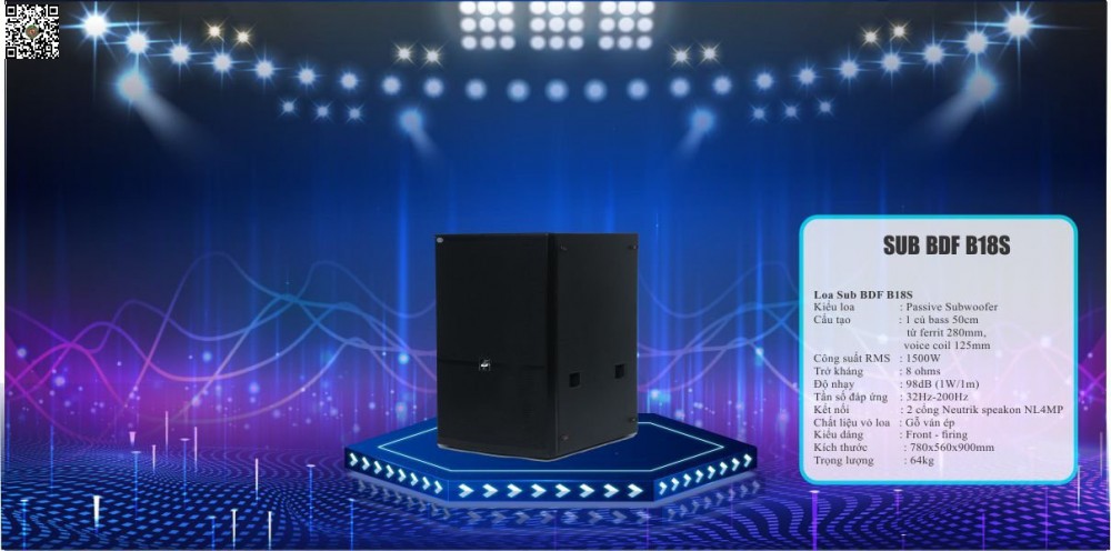 LOA SUB ĐƠN BDF B18S