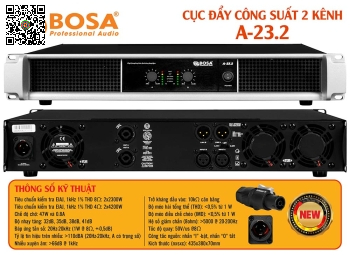 Main Công Suất 2 Kênh Bosa A-23.2