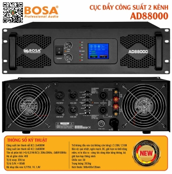 Main Công Suất 2 Kênh Bosa AD88000