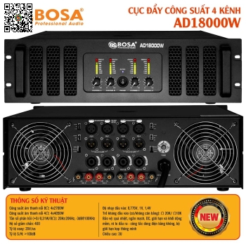 Main Công Suất 4 Kênh Bosa AD18000W