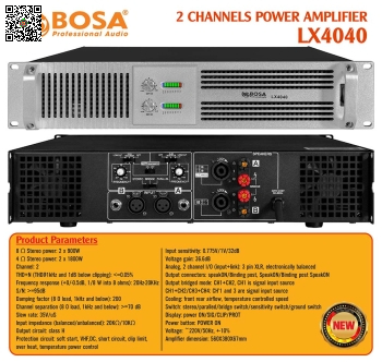 Main Công Suất 2 Kênh Bosa LX4040