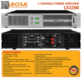 Main Công Suất 2 Kênh Bosa LX3200