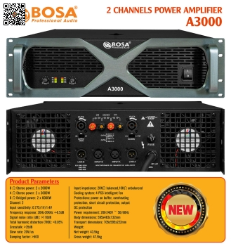 Main Công Suất 2 Kênh Bosa A3000