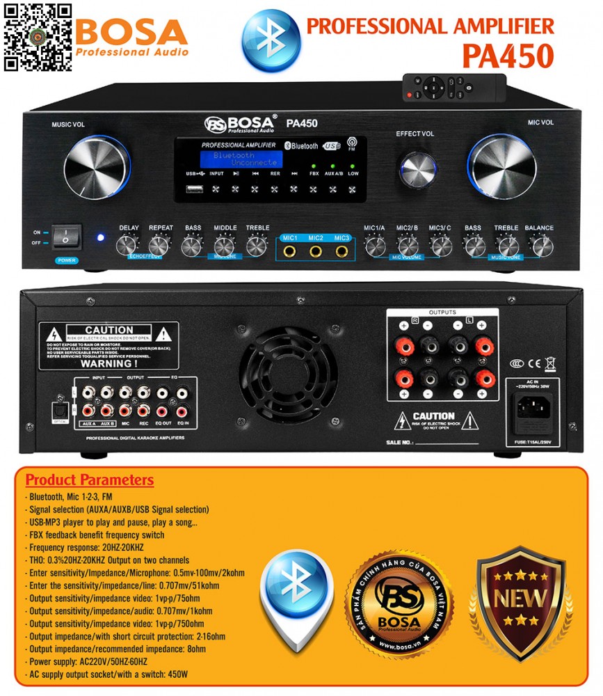 Amply Karaoke Bosa PA450