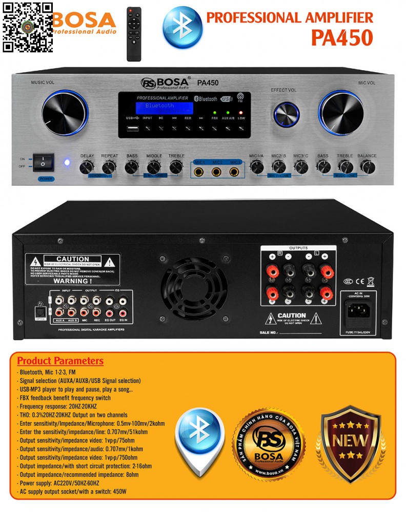 Amply Karaoke Bosa PA450