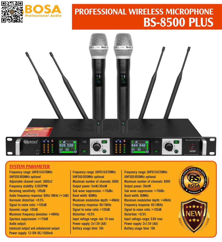Micro Không Dây Bosa BS-8500 PLUS