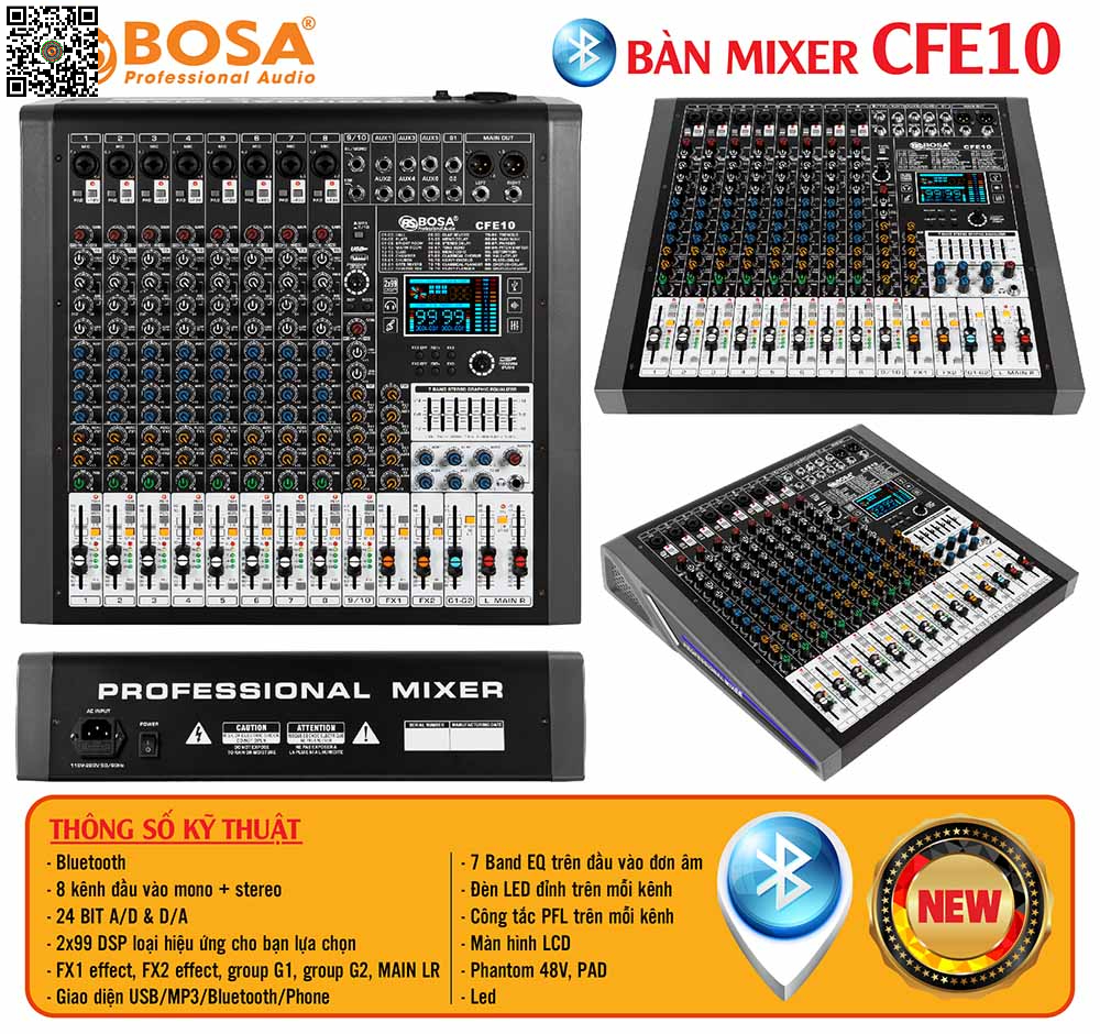 Mixer Bosa CFE10 Bluetooth